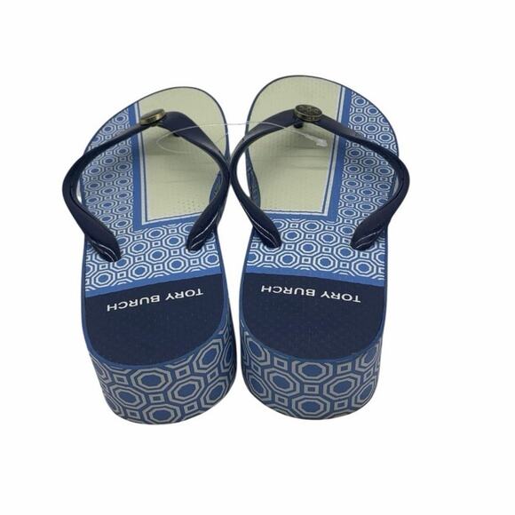 Tory Burch Gemini Link Cut-Out Wedge Flip-Flops - Picture 3 of 6